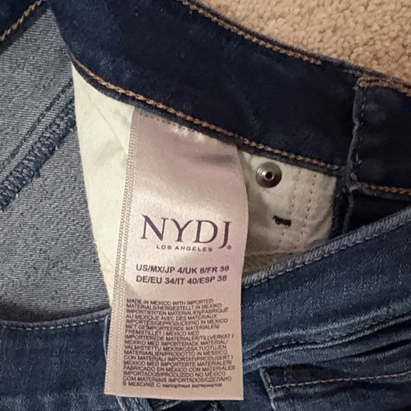NYDJ Dark Blue “Marilyn” Straight Leg Jeans - Picture 3 of 4